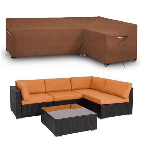 STARTWO Heavy Duty L-Shaped Patio Furniture Cover 600D Thickened ...