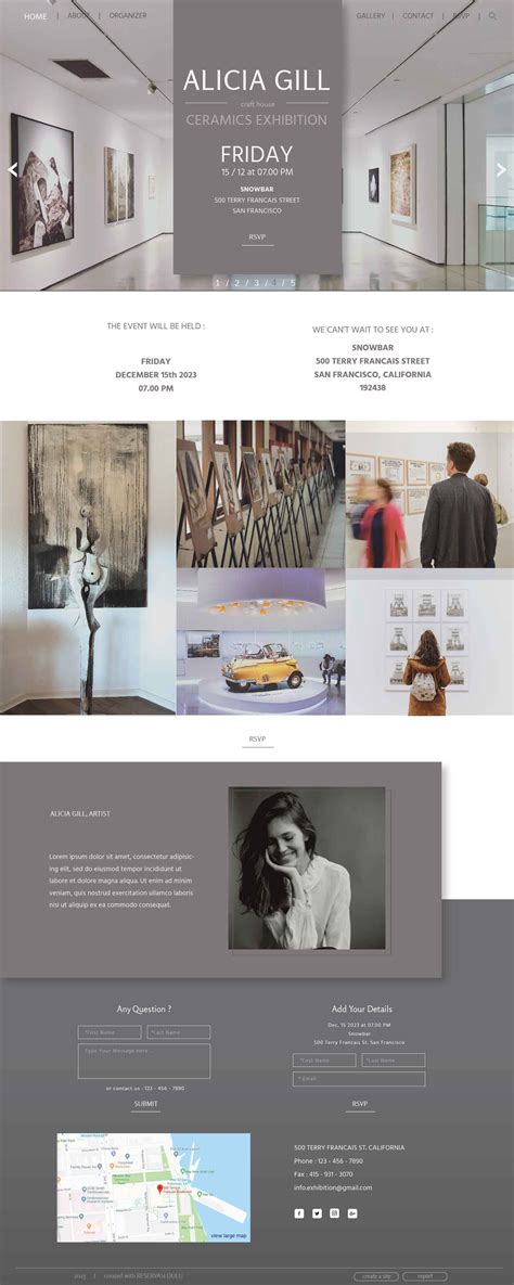 Art Exhibition Website Design