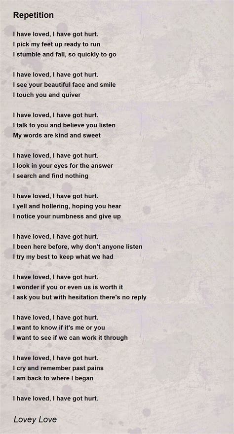 Repetition Poems