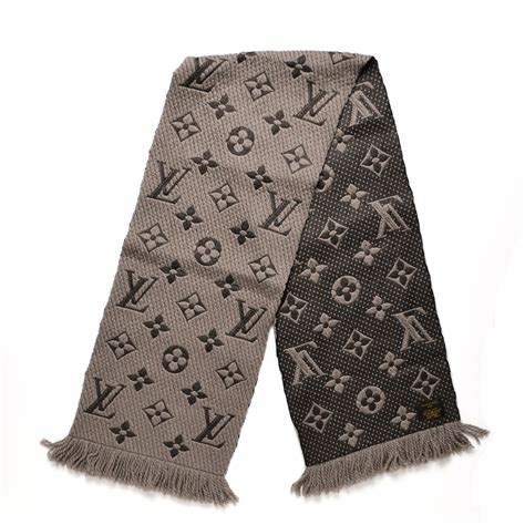 LOUIS VUITTON Wool Silk Logomania Scarf Verone 217773