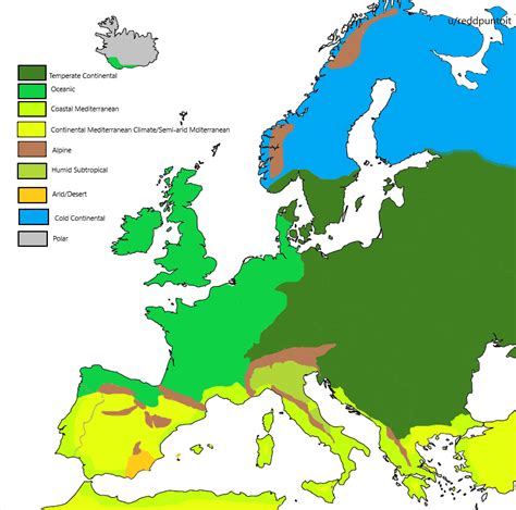 Climate Zones Of Europe