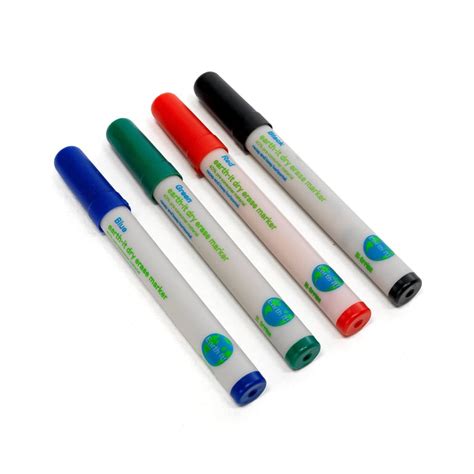 Coloured whiteboard markers, assorted, 4-pack | AJ Products