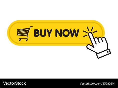 Click here buy now button with a shopping cart Vector Image