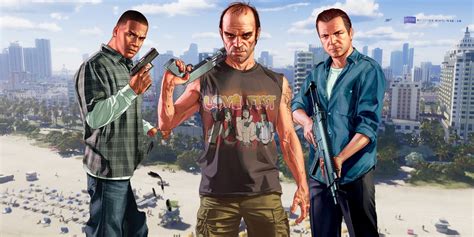 GTA 5's Protagonists Wreak Havoc Across GTA 6's Vice City In New ...