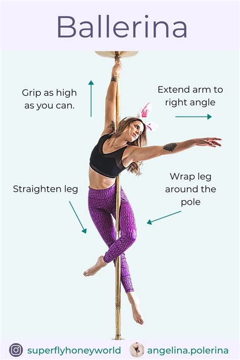 Pole Trick Tutorial: Ballerina (Beginner Level) | Pole dancing fitness, Pole moves, Pole tricks