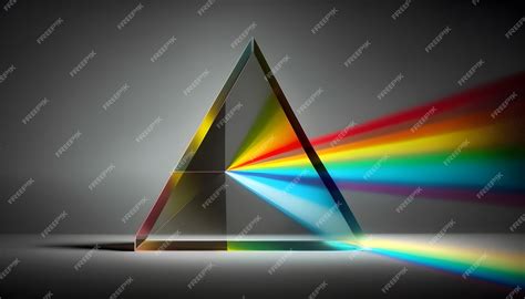 Premium Photo | A prism with a rainbow light coming out of it