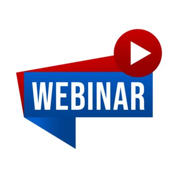 Webinar Icon Flat Design Style With Blue Play Button, Webinar Icon, Flat Design, Play Button PNG ...