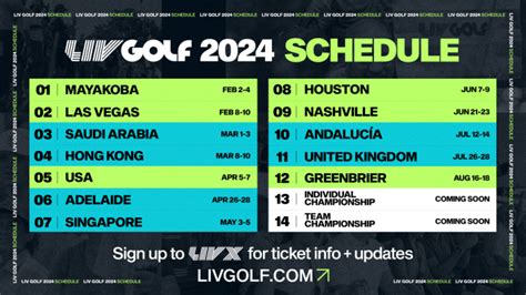 LIV unveils 2024 schedule