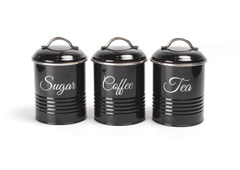 Buy Innoteck Essentials Tea, Coffee, Sugar, Canister Set - Decorative Kitchen Food Storage ...