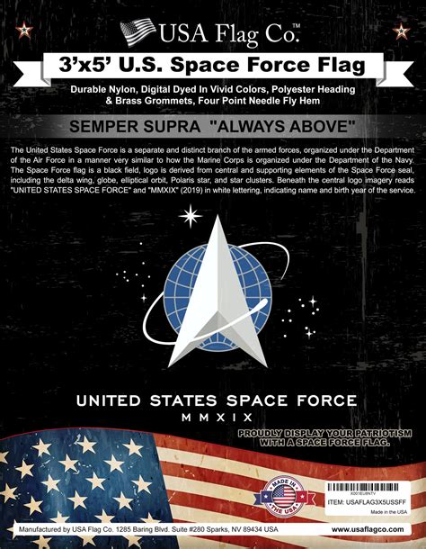 Space Force Flag (3x5 foot) by USA Flag Co.