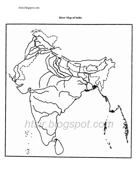 India Map Outline A4 Size | Map Of India With States | India Map with regard to India River Map ...