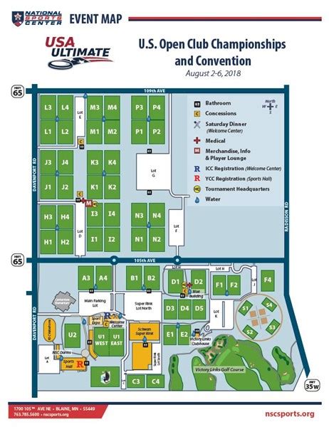 Event Field Map | Play USA Ultimate