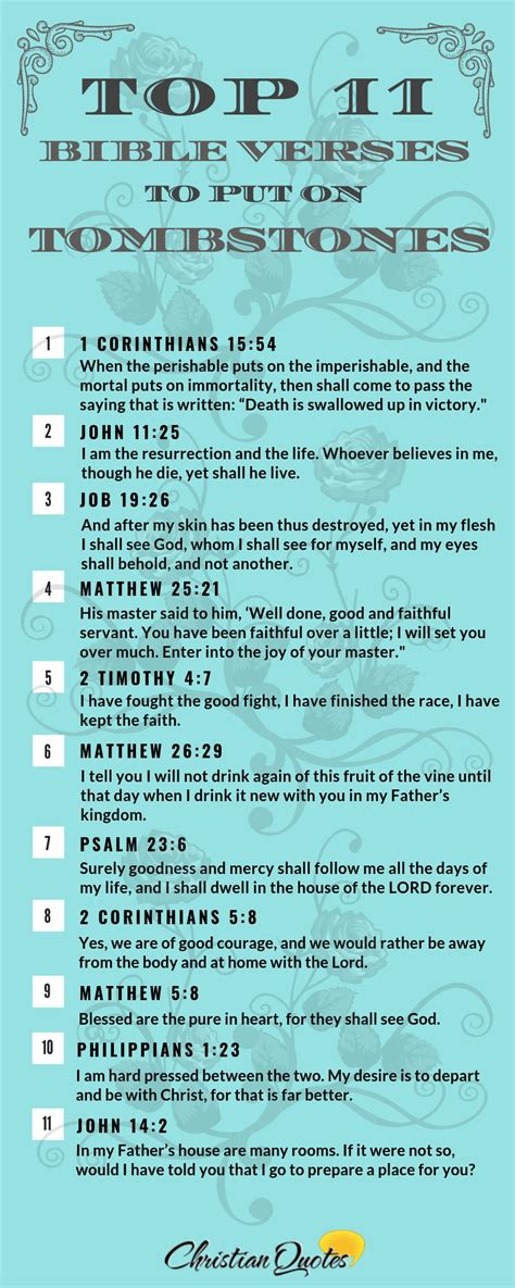 Top 11 Bible Verses To Put On Tombstones | ChristianQuotes.info