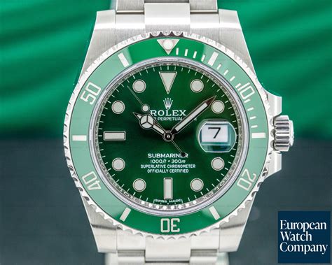 Rolex 116610LV Submariner Green Ceramic Bezel Green Dial SS (32721) | European Watch Co.