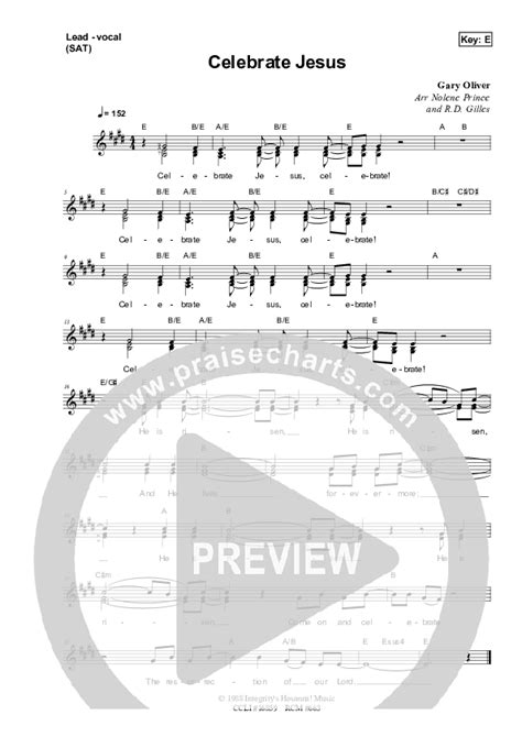 Celebrate Jesus Sheet Music PDF (Dennis Prince / Nolene Prince) - PraiseCharts