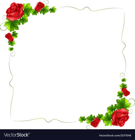 Red Rose Vector Border European pattern garland 04 vector material