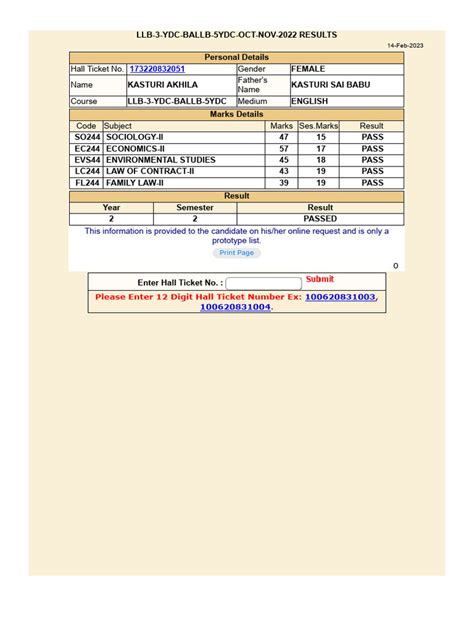 Osmania University Results - 2023 | PDF