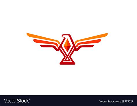 Creative abstract eagle logo Royalty Free Vector Image