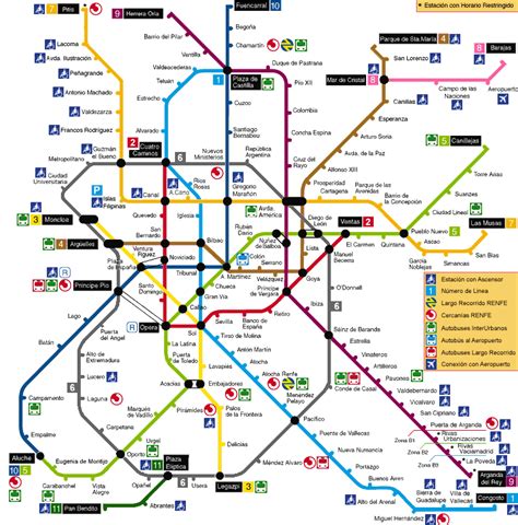 Madrid Metro Map | Mapa del metro, Metro madrid, Mapas