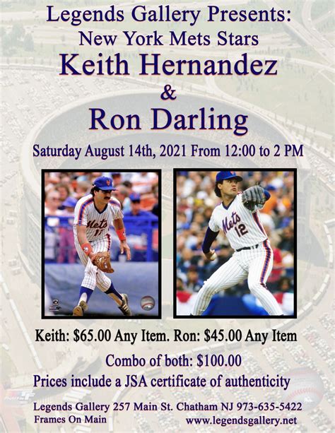 Ron Darling And Keith Hernandez Autograph Signing