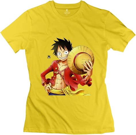 YMGG Womens Tshirt Monkey D Luffy One Pieces Size M Yellow: Amazon.ca ...