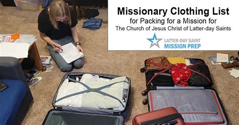 Missionary Clothing List and Other Items for Packing - Latter-day Saint Mission Prep