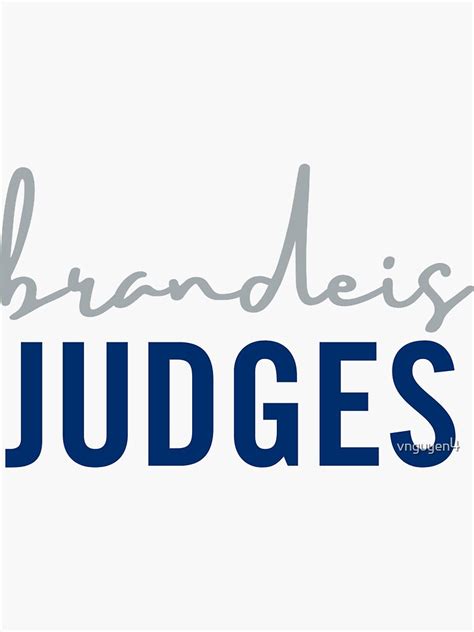 "Brandeis Judges" Sticker by vnguyen4 | Redbubble