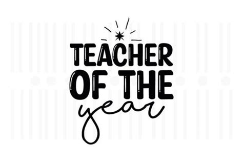 Teacher of the Year,Teacher SVG Quotes Graphic by Svg Box · Creative ...