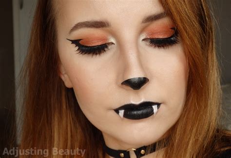 Cute Bat Halloween Makeup - Adjusting Beauty