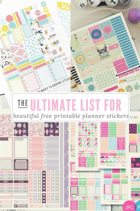 The Ultimate List for Beautiful Free Printable Planner Stickers ...