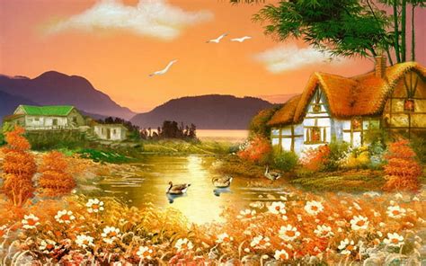 Beautiful Scenery Pictures Flowers Drawing | Best Flower Site