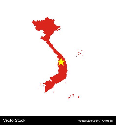 Vietnam flag and map Royalty Free Vector Image