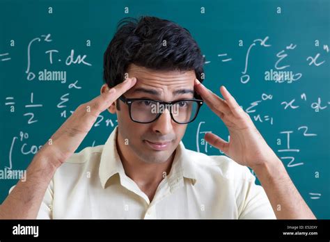 College student thinking hard Stock Photo - Alamy