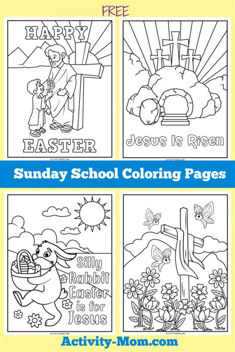 Sunday School Coloring Pages (free printable) - The Activity Mom