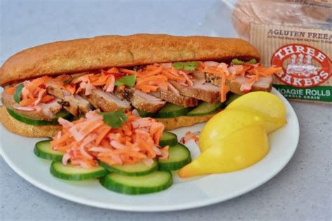 Go Exotic! Gluten Free Bahn Mi Sandwich Recipe - Three Bakers