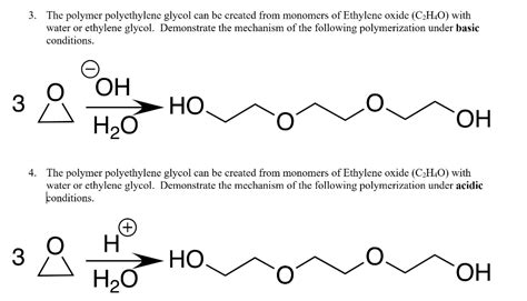 Solved 38 hot 3. The polymer polyethylene glycol can be | Chegg.com