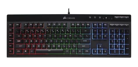 Teclado gamer Corsair K55 QWERTY Rubber Dome português Brasil cor preto ...