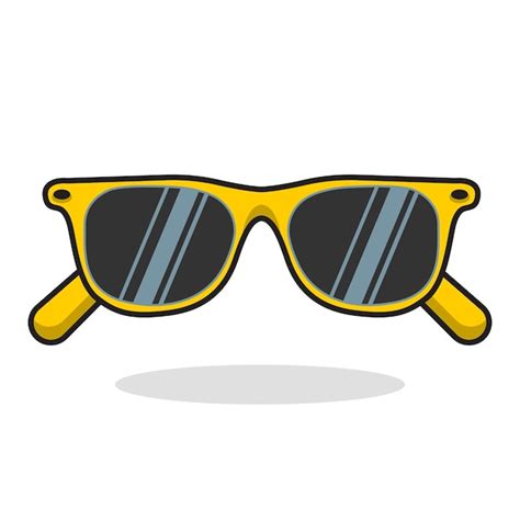 Premium Vector | Cartoon yellow sunglasses vector illustration