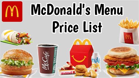 McDonald's Menu with Prices 2024 Canada [UPDATED]