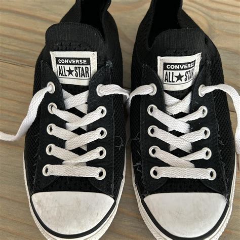 Kids Size 2 Black Converse - Depop