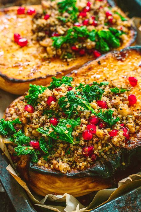 Quinoa Stuffed Butternut Squash - Written By Vegan