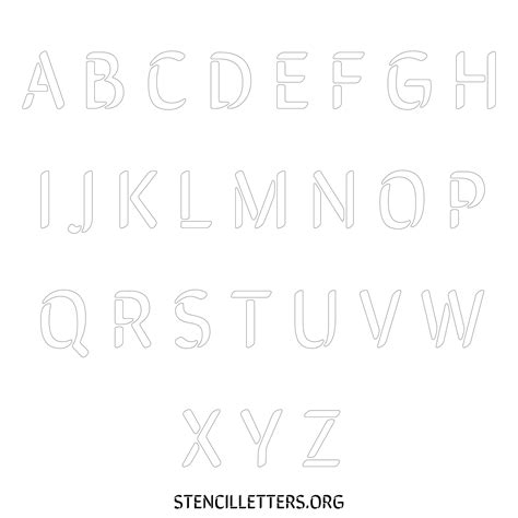 Free Printable Uppercase Letter Stencils Design Style 275 Display Type - Stencil Letters Org