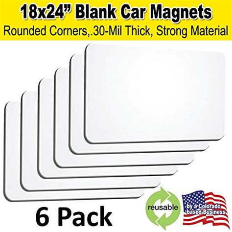 18″x24″ Blank Car Magnets (6)