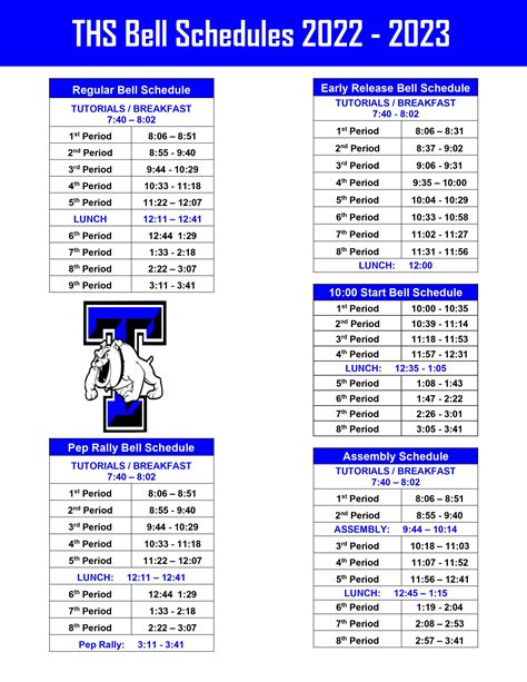 BELL SCHEDULE | Tahoka ISD