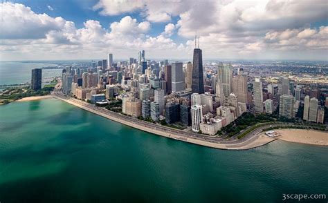 Chicago Gold Coast Aerial Panoramic Photograph by Adam Romanowicz