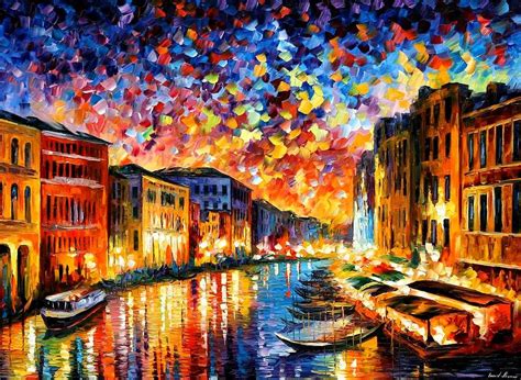 Venice - Grand Canal Painting by Leonid Afremov