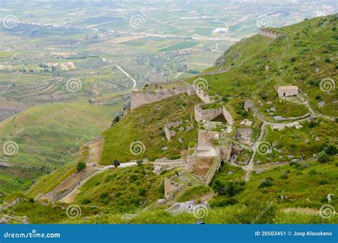 View on Ruins of Acrocorinth Stock Image - Image of architecture, elevation: 20503451