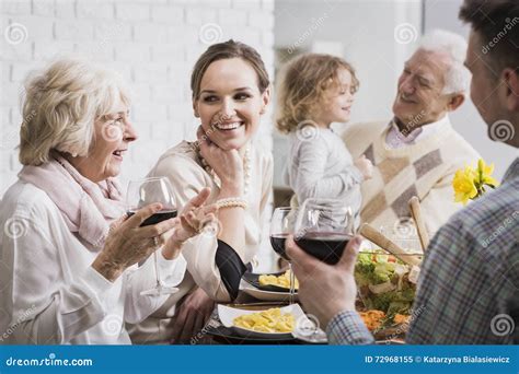 Happy family gathering stock image. Image of woman, event - 72968155