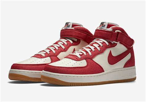 Nike Air Force 1 Mid Red Denim - Sneaker Bar Detroit