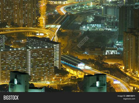 Aerial View City Night Image & Photo (Free Trial) | Bigstock